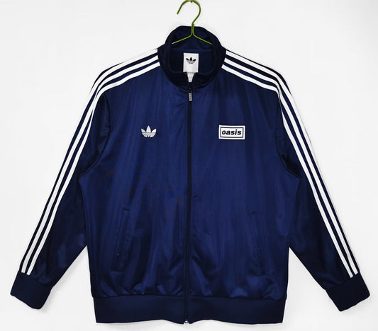Adidas x Oasis Jacke, Dunkelblau 