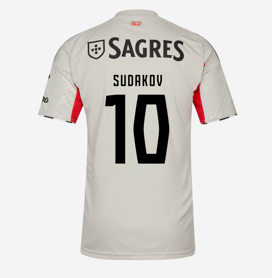 Jersey Benfica 25/26 Away Bege #10 SUDAKOV