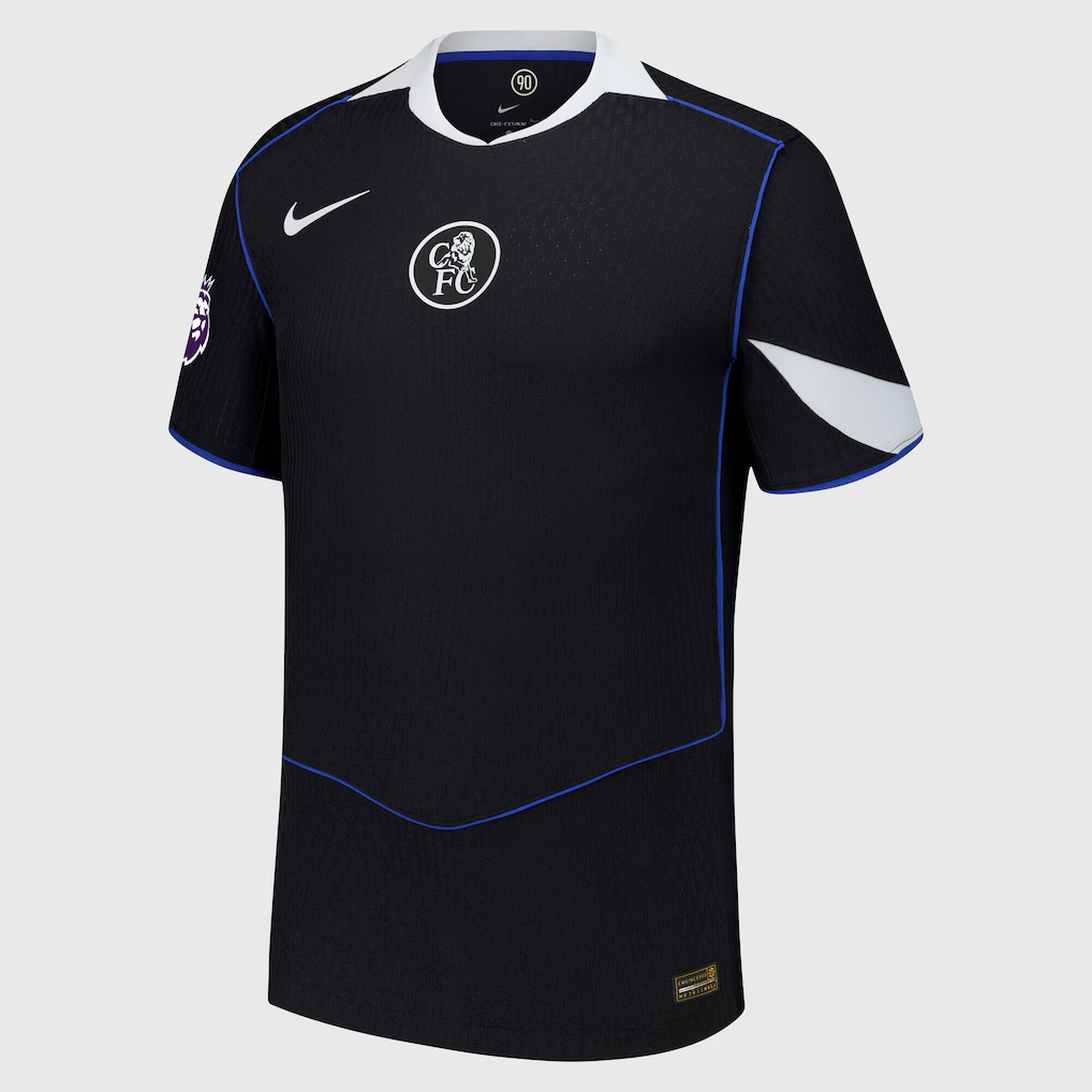 Jersey Chelsea 25/26 Player Third black jersey with Nike logo, crest