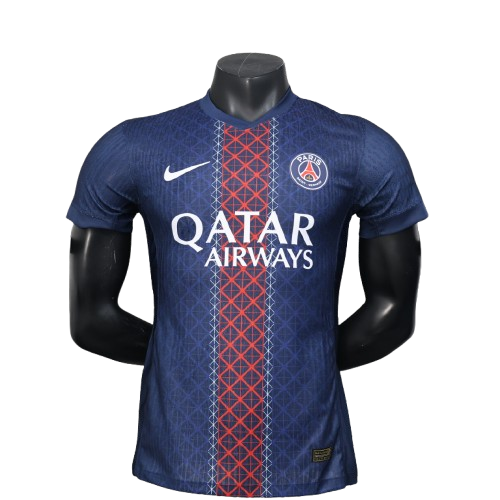 Paris Saint-Germain 25/26 player home jersey in deep blue with Qatar Airways logo