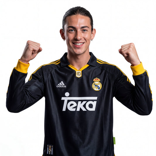 Real Madrid Trikot 99/00 Langarm - Auswärts Retro 